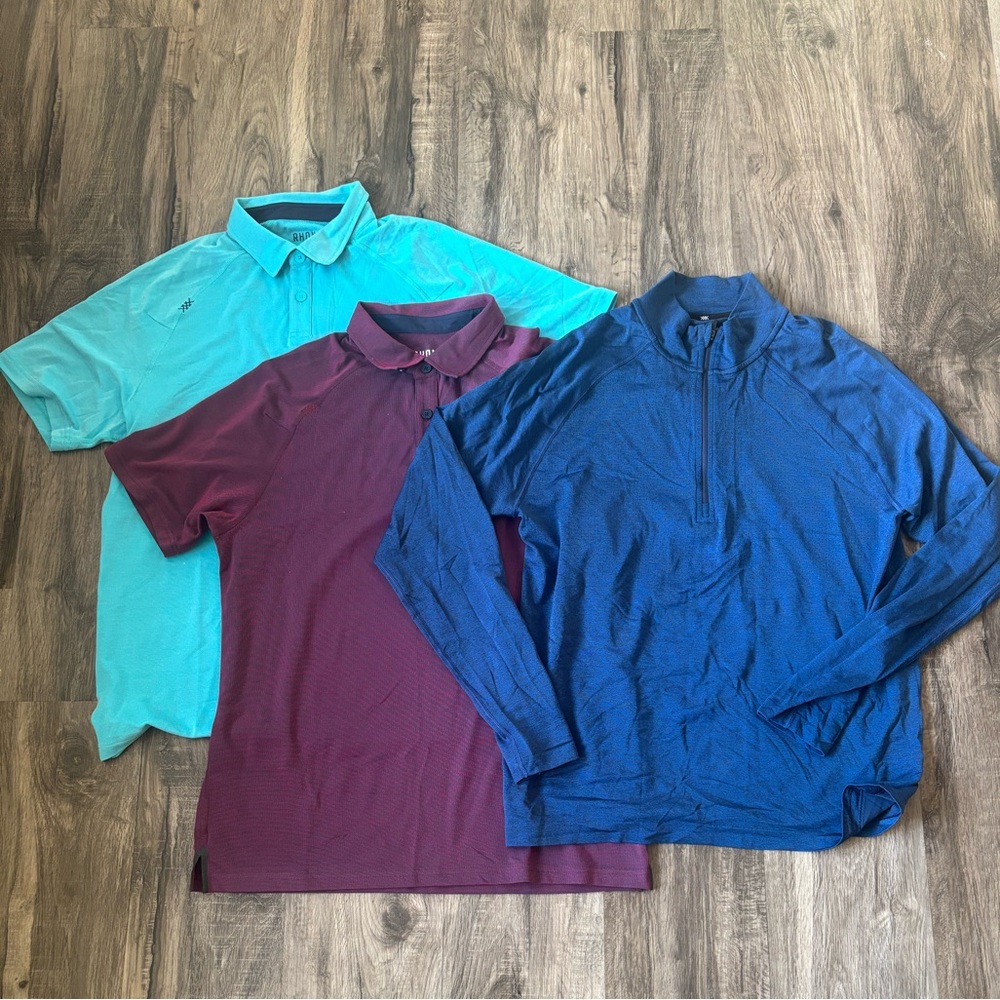 Rhône men’s shirts size medium blue purple navy